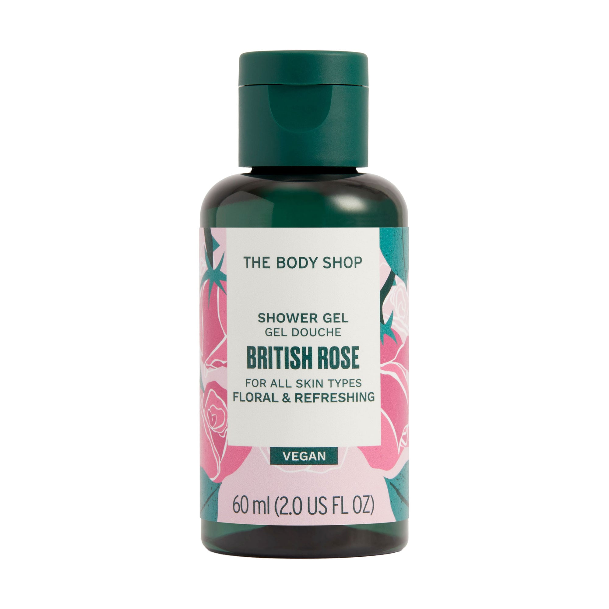 Гель для душу The Body Shop British Rose Shower Gel Британська троянда, 60 мл